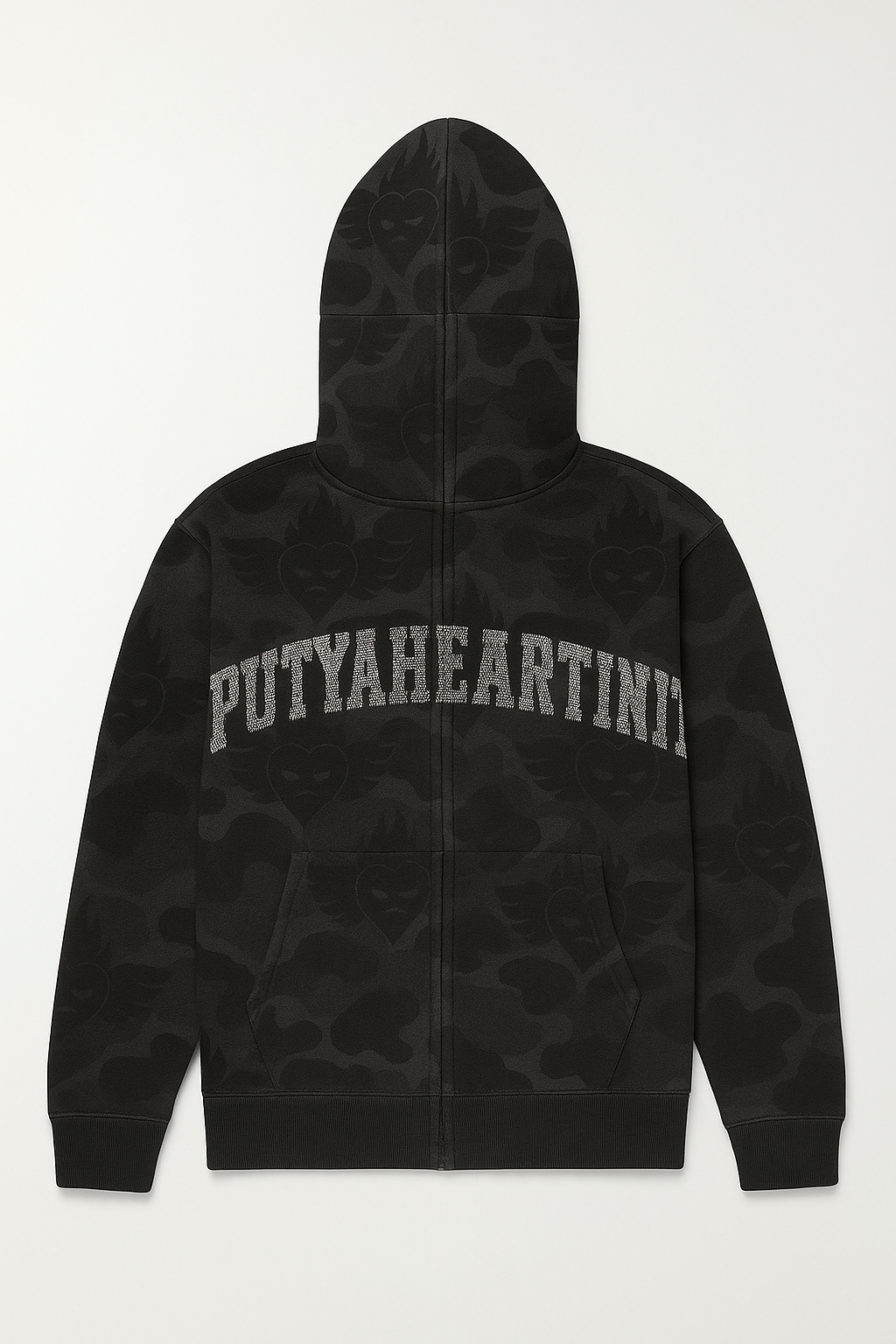 Heart Camo Black