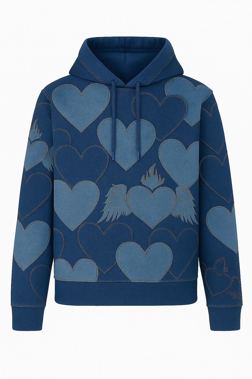 Heart Denim Hoodie