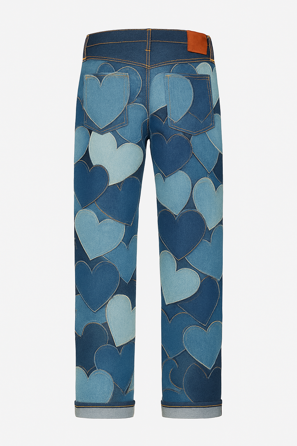 Heart Patchwork Jeans