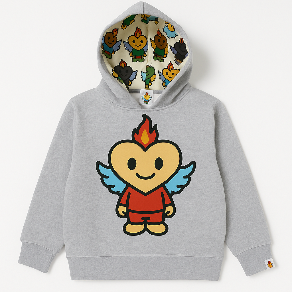 Kids Mascot Hoodie Gray